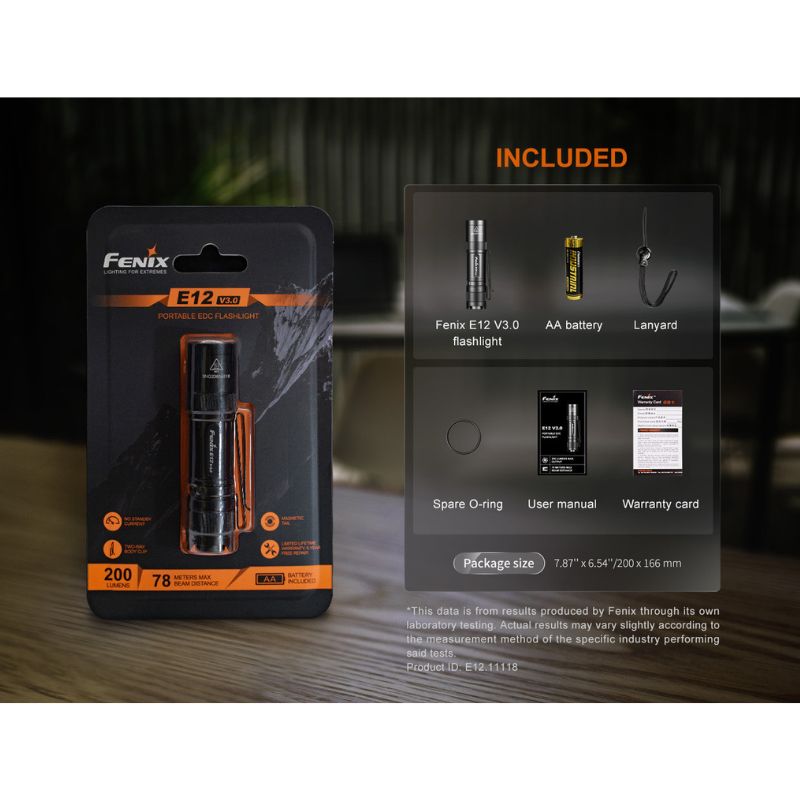fenix e12 led compact flashlight Fenix E12 V3.0 AA EDC Flashlight